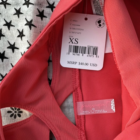 Free People NEW Sports Bra XS, Cayenne - Picture 5 of 5